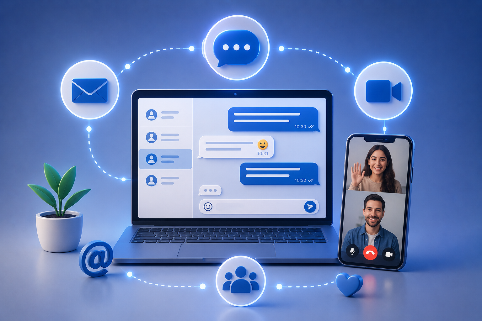 Chat, email e videochiamate: comunicare con facilità